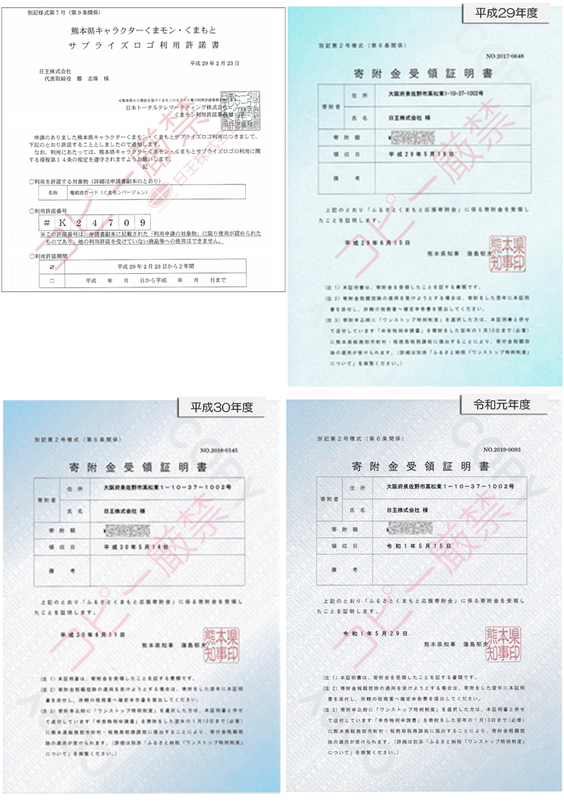 くまモン許可書